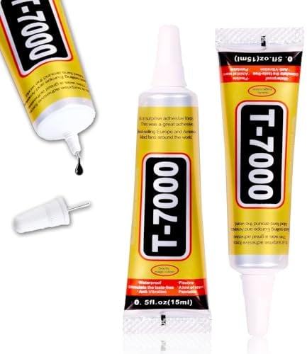 2 PCS Upgrade T7000 Super Glue for Phone Screen - Black Multi-function Adhesive for Jewelry, Glass, Wood, Metal, Fabric, Tyre, and Crafts
