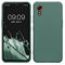 kwmobile Hülle kompatibel mit Samsung Galaxy Xcover7 Hülle - weiches TPU Silikon Case - Cover geeignet für kabelloses Laden - Tannengrün