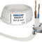 3 Meter - EBROM - H05VV-F 2x1,5 mm² PVC Schlauchleitung, weiß - Gerätekabel, LED Kabel, flexible Leitung, 2x1,5 mm2 Kunststoffschlauchleitung, Kabel für Haushaltsgeräte, Stromleitung, Stromkabel