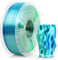 SUNLU Silk PLA Plus 3D Druckerfilament, zweifarbiges glänzendes PLA+ Filament 1.75mm, Seidentexturen, 360° Drehung enthüllt vielfältige Farben, Maßgenauigkeit+/-0.02mm, 1kg Spule(2.2lbs), Blau Grün