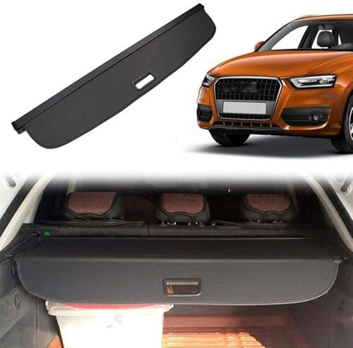 MAAIQTIND Laderaumabdeckung, für Audi Q3 2010-2015 Cargo Cover Einziehbare Ausziehbar Kofferraum Schutz Abdeckung Auto Zubehör