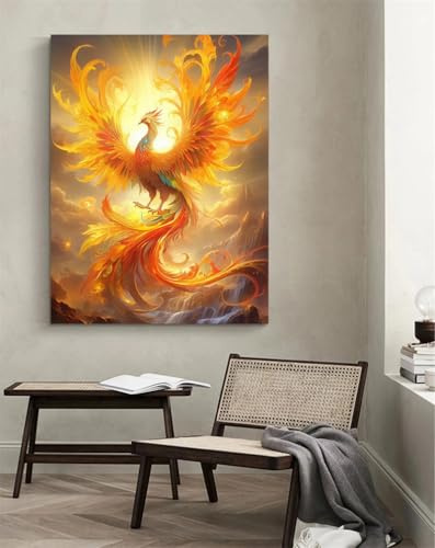 Taxpy Druck Auf Leinwand Bilder Wunderschöner Phönix, L, 40 x 60 cm Leinwand Malerei Kinderzimmer Wandkunst Home Decor Gemälde