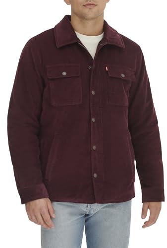 Levi's Herren Corduroy Shirt Jacket Jacke, Burgunderrot gefüllt, M