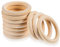 JJUNW 10 Stück Holzringe zum Basteln, 7cm Natürliche Holz Ringe 10mm Dicke Traumfänger Ringe Holzring für Basteln DIY Handwerk Ring Anhänger Hochzeitskranz Deko
