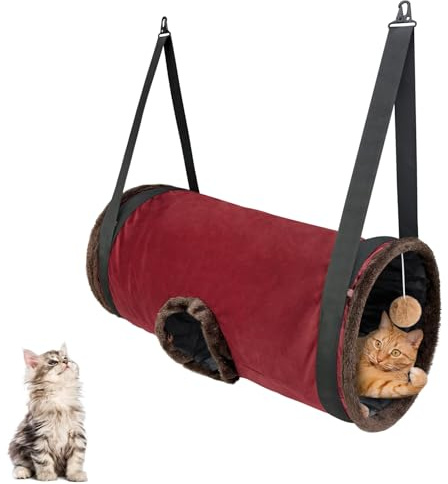 Cat Wall Shelves and Tunnel - Long Toys, Furniture, Hammock, Perches for Pet Play and Rest