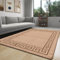 Rugs for Living Room with Large Heavy Duty, Non-Slip and Washable, Geometric Kitchen and Bedroom Gel Back Rug Non-Shed Low Pile Hallway Accessories |120 x 150 cm -Beige