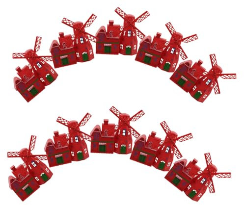 Toyvian 10stücke Teiliges Mini Windmühlen Ornament Für Garten Und Dekoration Vintage Windmühlen Modelle Für Fairy Garden Und Miniatur Landschaften