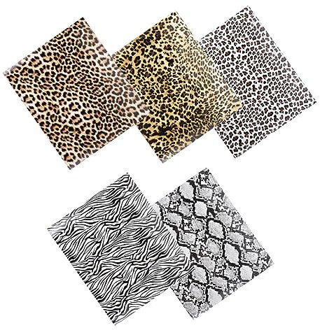 Homoyoyo 5blätter Leopard Muster Pu Htv Transferfolie Waschbar Langlebig Für T-shirt Druck Kreative Gestaltung Für Geeignet