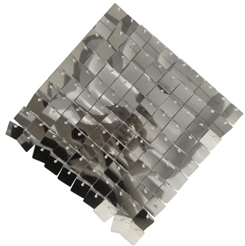 Silver Shimmer Wall Backdrop Lot de 24 tableaux muraux à paillettes pour anniversaire, anniversaire de mariage, décoration de mariage et de fiançailles