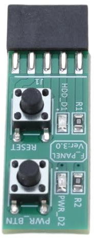 Diogeynu Computer-Motherboard-Anschlüsse, Adapterplatine, 2 x 5-polig, ResetPower-Schalter, Testplatine für den Einsatz