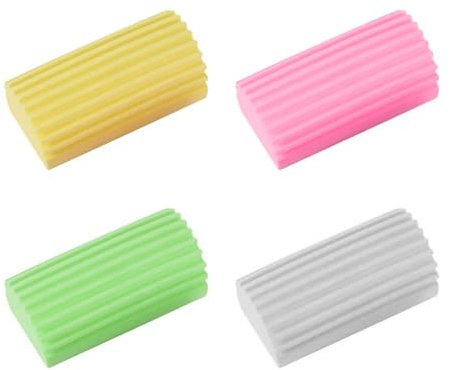4 Piezas De Esponja Absorbente De Agua, Bloqueo De Esponja De Extracción De Polvo Creativo, Herramienta De Limpieza Multifunción Reutilizable, Adecuada Para Ventanas De Automóviles De Cocina.