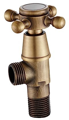 Yardenfun Soupape Angle Laiton Vintage pour Éviers Robinet Arrêt Durable Installation Facile Résistante Aux Températures pour Salle de Bains et Cuisine
