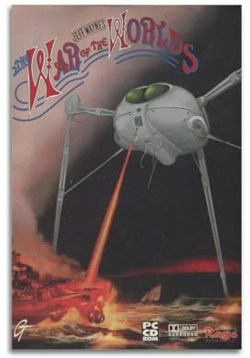 AYERWAENN Jeff Wayne Poster Der Krieg der Welten, ästhetische Wandkunst, Leinwand, Vintage-Poster, dekoratives Gemälde, Wohnzimmer, Schlafzimmer, Dekoration, 20 x 30 cm, ungerahmter Stil