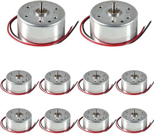 RUNCCI-YUN 10 Set Mini Motors 3V-9VMini Kleine Elektromotor 6500RPM für DIY Spielzeug