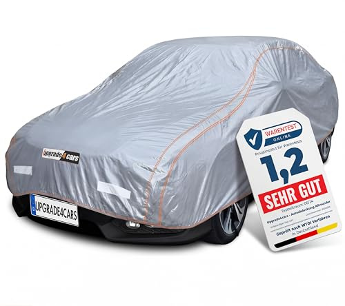 Upgrade4cars Telo Copriauto Versione 2026 Auto M 440x180x120 cm Accessori | Esterno antigraffio | riflettori extra | antimacchia & resistente | Adatto a tutte le stagioni | Estate & Inverno