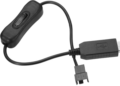 sourcing map 12V Step-Up USB Fan Adapter Input 5V Output 5-12V DC with ON/Off Switch PWM to USB Adapter Cable 11.8 for 3-Pin/4-Pin PC Cooling Fans PWM Controller