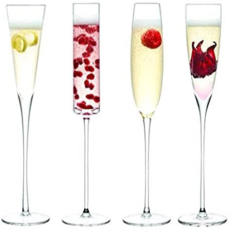 LSA LL04 Lulu Champagne Flute 150-175 ml Clear Assorted x 4