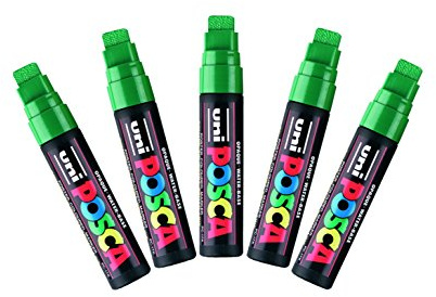 Uni-ball Posca PC-17 k con punta a scalpello, punta Extra larga larghezza linea di 15 mm verde