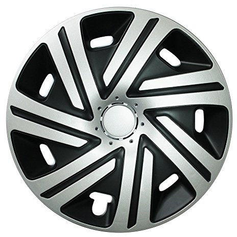 15 Zoll Radkappen Radzierblenden universal – CYRKON (Schwarz-Silber) in verschiedenen Größen für Fast alle PKW!