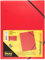 Idena 213372 - Sammelmappe mit Gummizug für DIN A4, aus Polypropylen, transluzent rot, 1 Stück