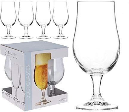 GLASS BEER GLASS 37cl 4pcs CC700032