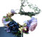 Brikuinr Floral Wreath Headband Bride Flower Crown Hair Wreath Hair Garland Flower Halo Floral Headpiece Boho with Ribbon Wedding Party Festival Purple