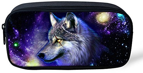 Showudesigns Galaxy Wolf Federmäppchen für Jungen Kinder Mädchen Stifteetui Schulbedarf