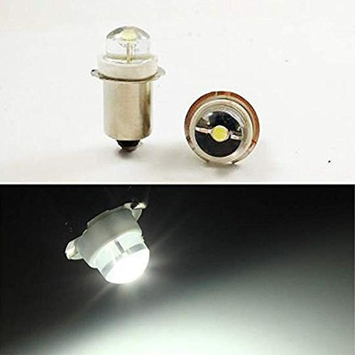 Ampoule LED pour mini lampe frontale - 6000 K - lumière blanc froid - mini culot P13.5S - 3/4,5/6 V - 0,5/0,75 W, 4 pièces, 3V