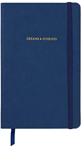 C.R. Gibson Blue Leatherette Dreams and Schemes Journal Notizbuch für Mädchen, 13,3 cm B x 21 cm L, 240