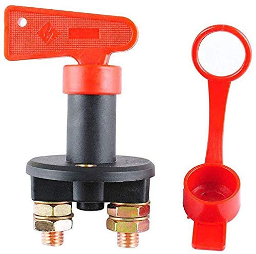 Interruptor de Desconexión del Aislador de Batería 12V/24V Interruptor de Apagado para Coche Barco RV ATV Vehículo por Poweka