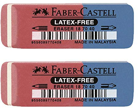 Faber-Castell 187040 ? Eraser Latex Ink/Lead, 7070-40 (Pack of 2)