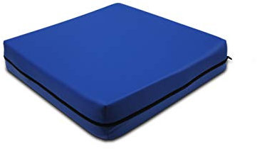 PEPE Mobility - Antidekubitus Sitzkissen Rollstuhl (42 x 42 x 8 cm), Orthopädisch, Memory Foam, Dekubitus Blau - Made in Europe