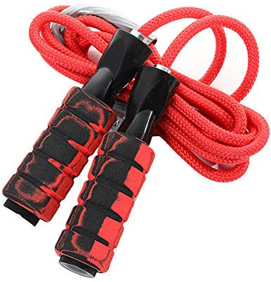 KIPETTO Jump Rope EVA Comfort Handle Tangle-Free Adjustable Fitness Springseil für Erwachsene Kinder Indoor Training Fit, Training, Gewichtsverlust