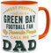 OM3® Green-Bay-Fan Tasse | Keramik Becher | American Football Mug | 11oz 325ml | Beidseitig Bedruckt | Orange