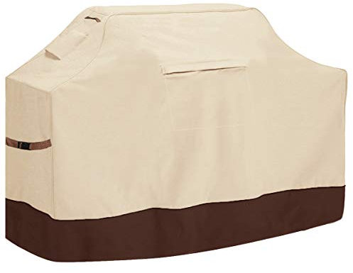 Vailge Grill Cover,58-inch Waterproof BBQ Cover,600D Heavy Duty Gas Grill Cover, UV & Dust & Rip & Fading Resistant,Suitable for Weber, Brinkmann, Char Broil Grills and More,Beige