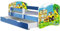 ACMA Kinderbett Jugendbett mit Einer Schublade und Matratze Blau mit Rausfallschutz Lattenrost II 140x70 160x80 180x80 (20 Bagger, 160x80 + Bettkasten)