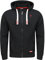 riverso - Felpa da Uomo con Cappuccio RIVNoah, con Cerniera, in Tinta Unita, 60% Cotone, Grigio, Marrone, Verde, Rosso, Blu, Nero, S - 5XL - Black Formula Red (24002). L