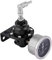 Regulador de presión de combustible ,9 . 5cm 160psi Universal alto rendimiento aluminio Regulador de presión de combustible ajustable 1 :1 Kit de medidor de aceite Para Coche(Negro)