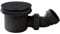 Nuie STW002 Modern Bathroom Easy Clean Fast Flow Shower Waste, 78mm, Matt, Satin Black