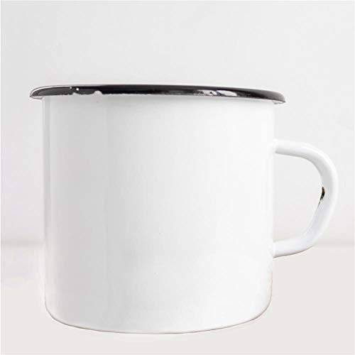 Emaille Tasse Weiß für Sublimationsdruck Rohling Blanko Kaffeebecher 12 oz 1 Stück