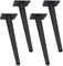 4x DIY Metall Tischbeine,Schräg Konisch Möbelfüße,Austauschbare Möbelbeine Sofa Füße Eisen Möbelfüsse,Ersatz Beine für Couchtisch TV-Schrank,Belastbar Bis 600kg,mit Zubehör,Schwarz (50cm/19.7in)