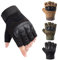 Taktische Halbfinger Handschuhe, Paintball-Airsoft-Fingerlos Handschuhe, Airsoft Militär Handschuhe für Motorrad Jagd Radfahren Schießen Wandern Camping Armee Trainingshandschuhe MTB (XL, Schwarz)