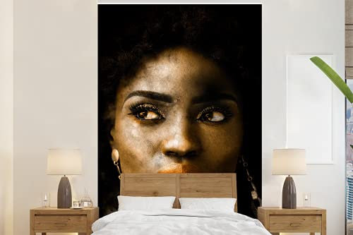 Selbstklebend Tapete Wandpapier Wandaufkleber Fototapete Tapeten Wanddeko 170x260 cm Frauen - Lehm - Ohrringe