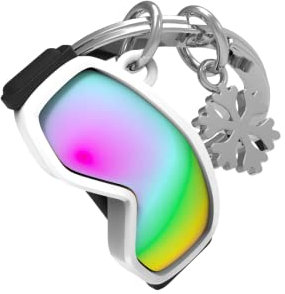 METALMORPHOSE MTM925-05 - Portachiavi con anatra gialla e il suo bambino argentato, multicolore, taglia unica, Maschera da sci