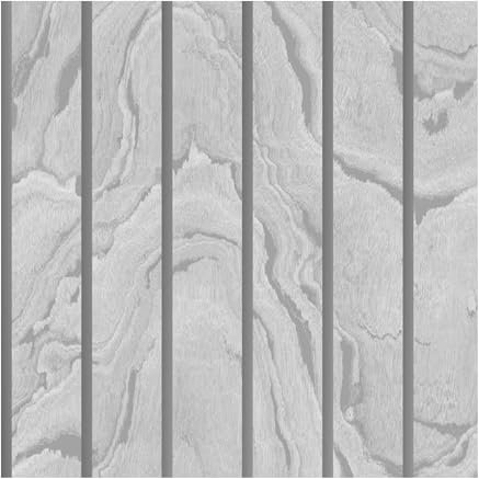 Muriva Woodgrain Panel Wallpaper Silver Grey 193502