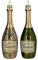 Gisela Graham Champagne Bottle Glass Tree Decoration x2