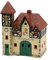 Dekohelden24 Windlicht-Haus Feuerwehr/Porzellanhaus, L/B/H ca. 16 x 10 x 22 cm