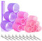 VEVOQIM Lockenwickler Große locken Set, 29 Stücke Jumbo Groß Lockenwickler Set Selbsthaftend Hair Rollers 64mm 44mm 36mm mit Lockenwickler Klammern und Kämme,Haarwickler für Stylische Locken Salon