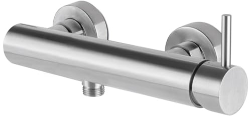 Rubinetto Miscelatore Monocomando Doccia in Acciaio Inox Satinato Nilo