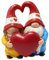 Abaodam Love Gnome Couple Figurine Garden Ornament Wedding Decor Resin Dwarf Statue Valentine's Day